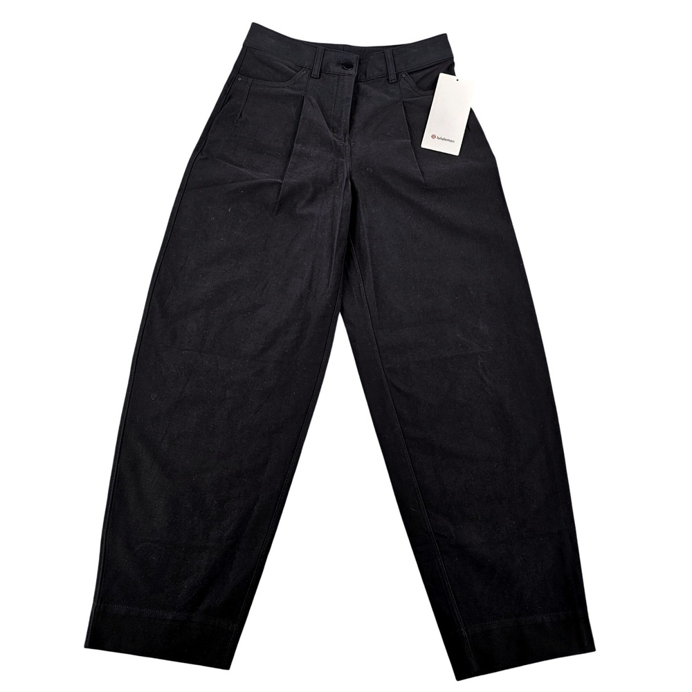 Lululemon City Sleek Barrel-Leg Pant Lt Utilitech Black LW5FF8S Relaxed Size 26